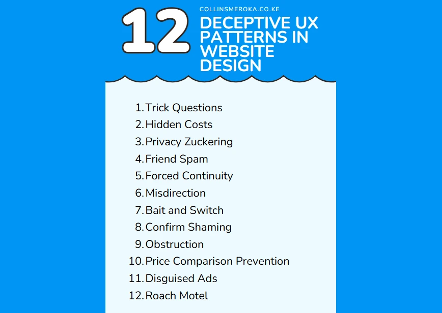 12 Deceptive UX Design Patterns in Website Design