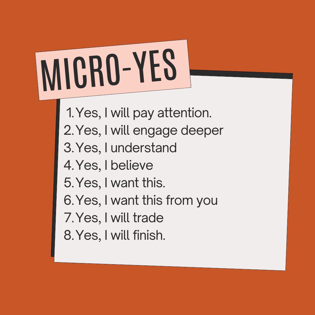 The 8 Micro-Yeses of a Landing Page and Website