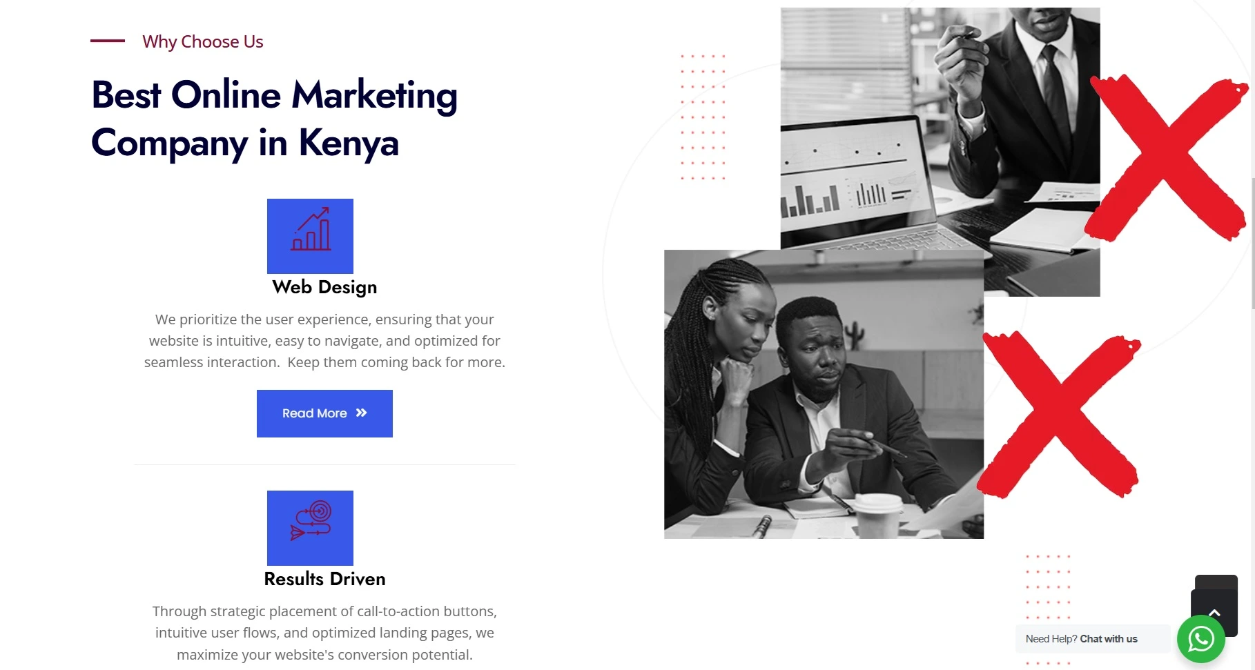 use of stock photos on service websites in kenya